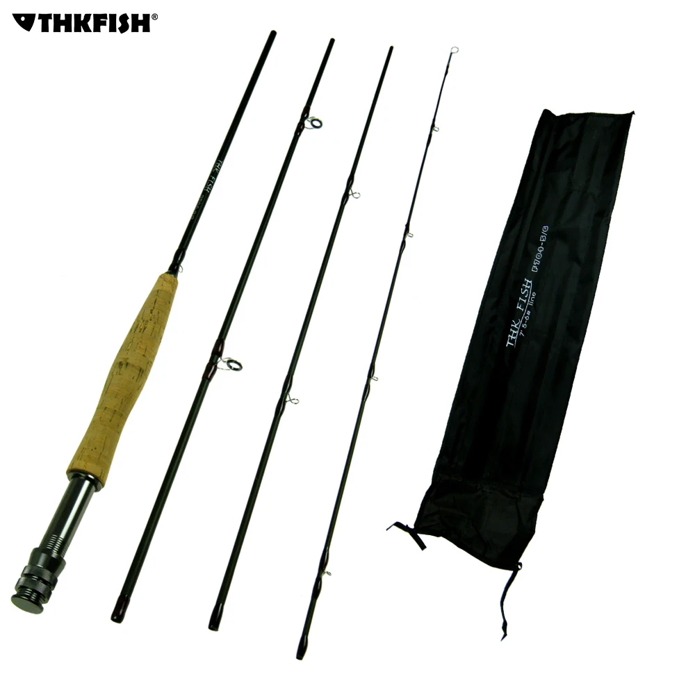 2.1M Fly Fishing Rod 4 Section #5~#6 Line Lightweight Portable Graphite Carbon Fiber Pole With Bag Case | Спорт и развлечения