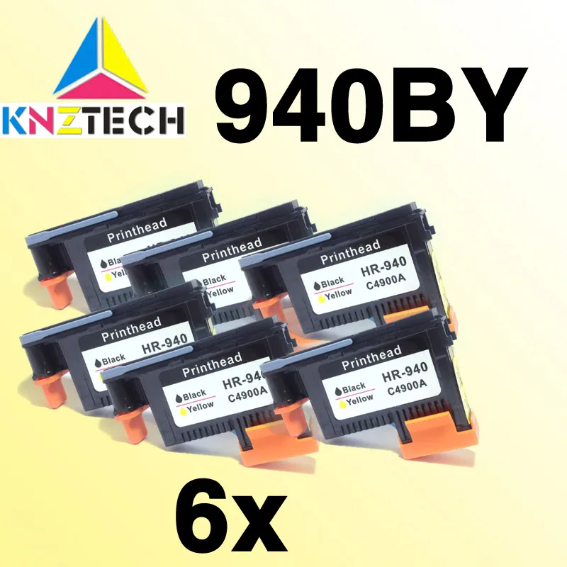 

6pcs 940 Black Yellow printhead compatible for940 C4900A compatible for 8000 8500 print head