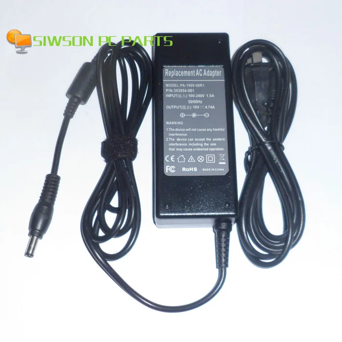 

Адаптер переменного тока для ноутбука Toshiba A30 A60 A100 A200 A600 A660 C805 C850, 19 в, 4,74 А