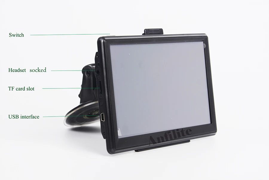 Anfilite 7 дюймовый емкостный экран 800*480 для автомобиля 3D DDR 256M ROM 8 ГБ GPS навигация Bluetooth