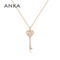 anka luxury heart cz necklace charm luminous cubic zirconia pendants necklaces fashion jewelry for women gift 132778