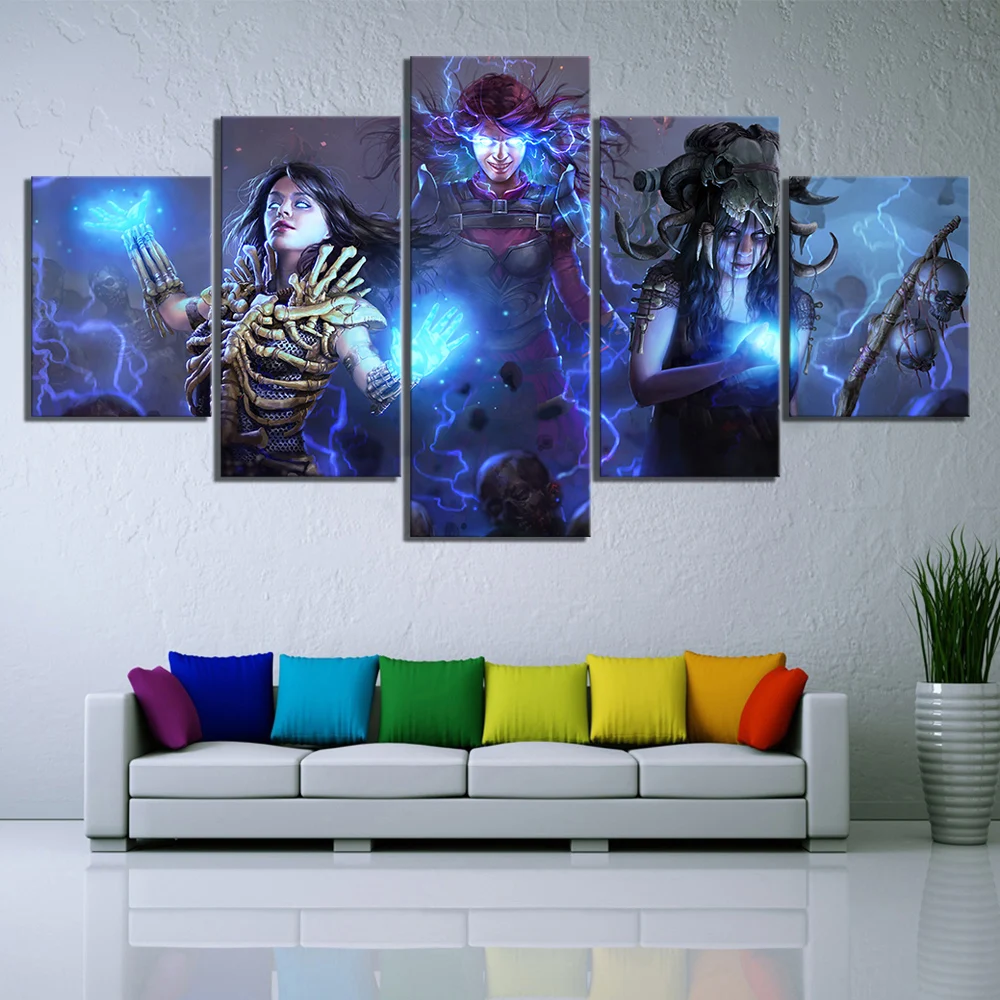Wall Art украшение дома модульный плакат 5 шт. путь по ссылке игра фантазия Холст
