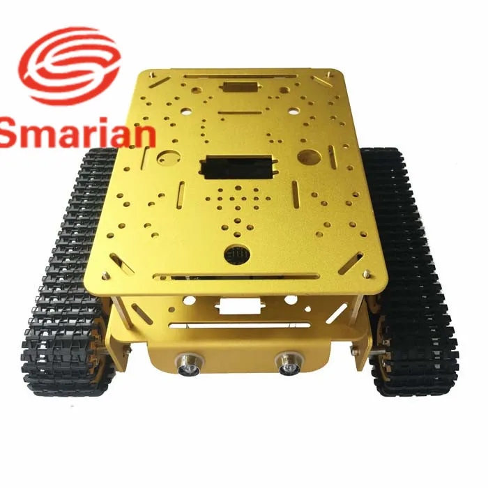 

Official smarian TD200 Double Layer Caterpillar Heavy Metal Tank Chassis Robot Model Intelligent Car Electronic Contest