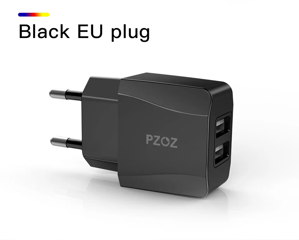 PZOZ USB зарядное устройство 2a Быстрая зарядка для путешествий адаптер с европейской вилкой портативное настенное зарядное устройство кабель для мобильного телефона двойной usb США штекер зарядное устройство