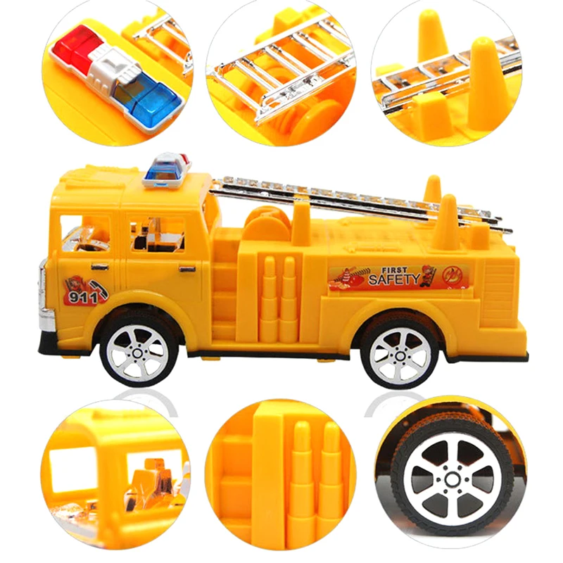1pc 20cm Pull Back Fire Truck Pretend Play Water Tanker Models Kids Educational Toys | Игрушки и хобби