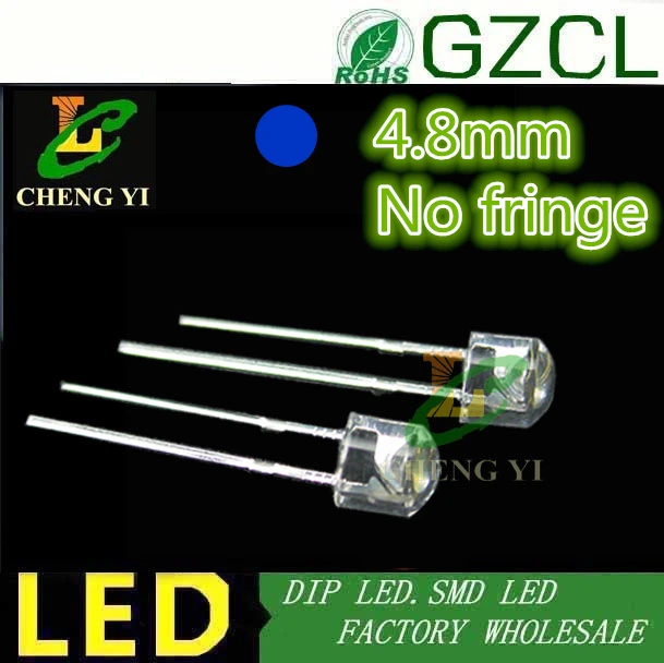 Hot sale 4.8mm straw hat led diode White dip for Crystal Light 1200-1400mcd | Освещение