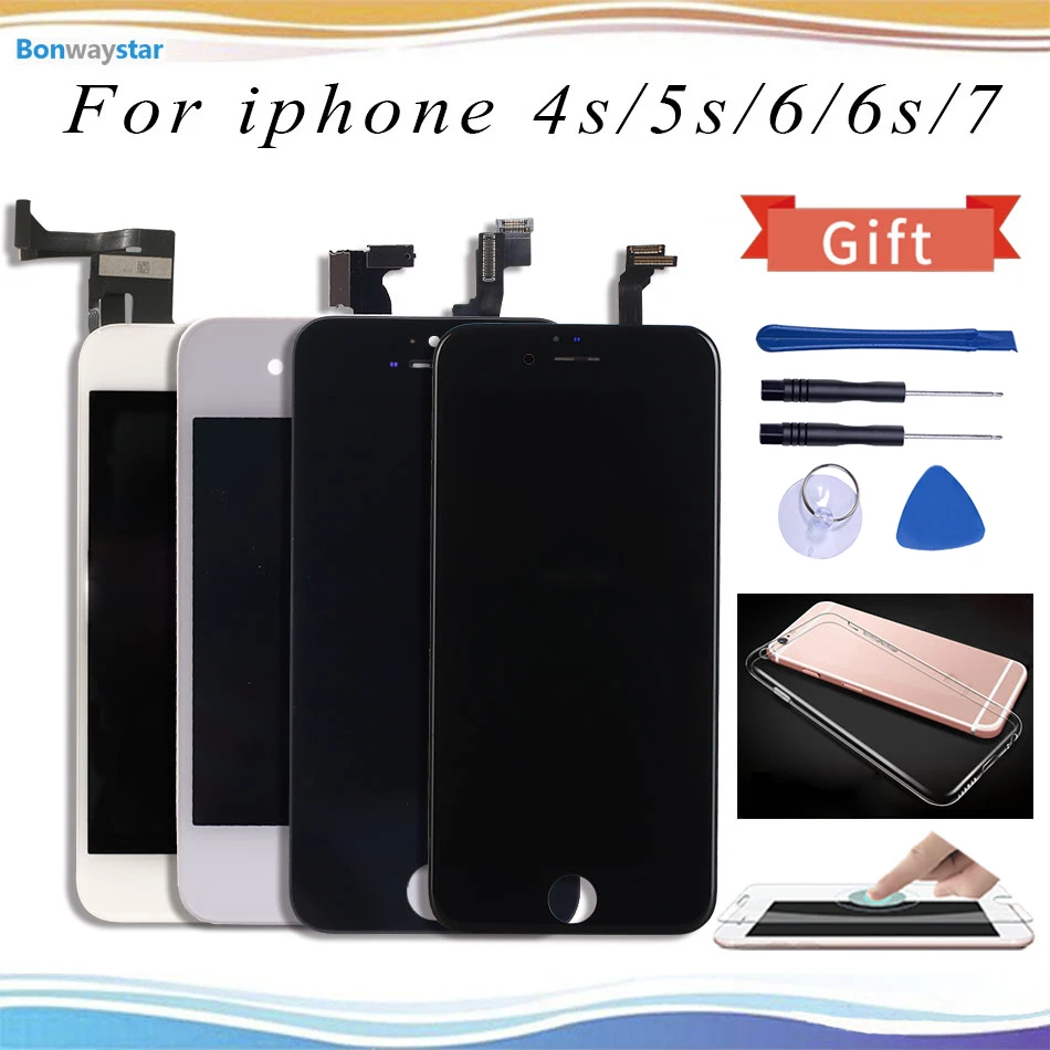1 шт. Новый ЖК дисплей для AAA iPhone 6S сенсорный экран дигитайзер 6 7 5s в сборе Замена +