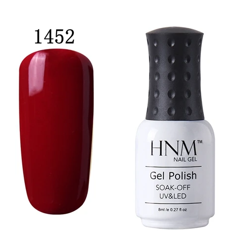 1452 Bright Red HNM, 8 мл, чистый цвет, УФ-гель для ногтей, не впитывается, сделай сам, стойкий лак, грунтовка, тиснение, гибридный лак, гель для ногтей, эмалированная живопись - Цвет: 1452 Bright Red