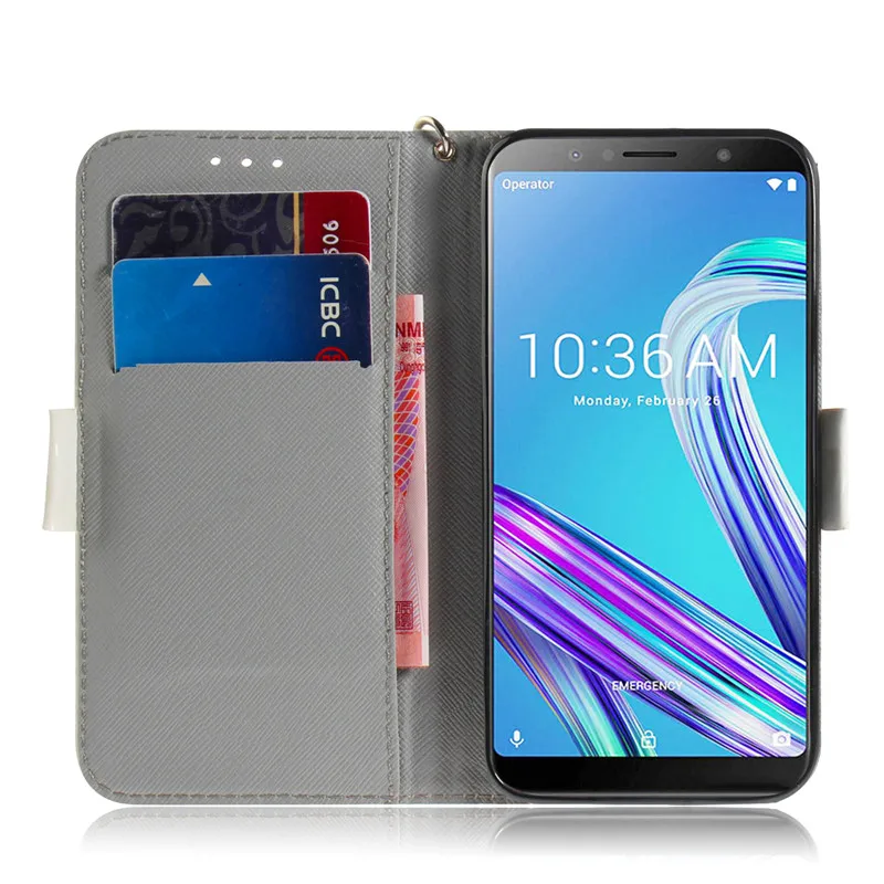 Для Asus Zenfone Max M1 ZB555KL чехол Plus ZB570TL из искусственной кожи чехол-бумажник с откидной