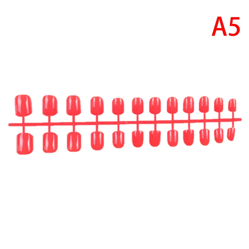 5 24 шт./компл. накладные ногти ABS искусственный кончиками пальцев Пресс на коротким круглым составляют 31 Цвет короткие накладные ногти для ног, нейл-арта украшения - Цвет: 5