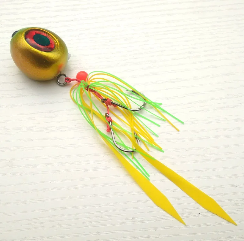 150g green 1pc 200 г/150 г/120 г/100 г/80 г/60 г/40 г Kabura Pesca Slider Snapper/Sea bream Jig head с юбкой свинец джиг приманка - Цвет: 150g green 1pc