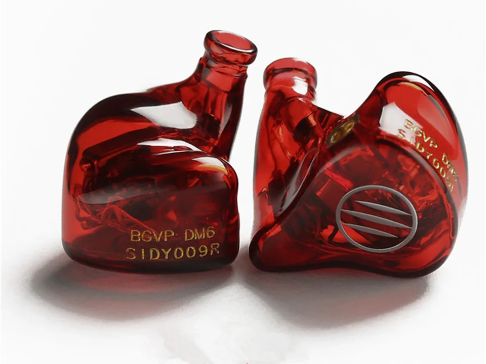 Agate Red BGVP DM6 5 водителей сбалансированная арматура 5BA тяжелый бас HiFi аудиофиловый монитор DJ Studio стерео MP3 наушники-вкладыши - Цвет: Agate Red
