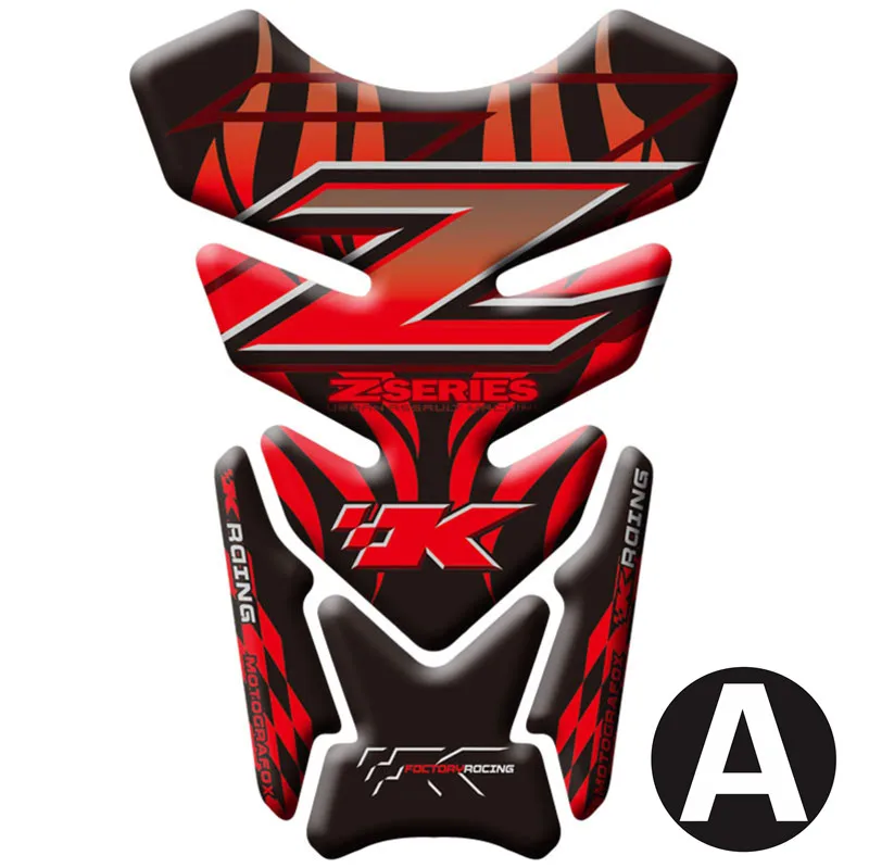 Мотоцикл 3D топливный бак Pad защитные наклейки для Kawasaki Z750 Z1000 рыба наклейка "кость"