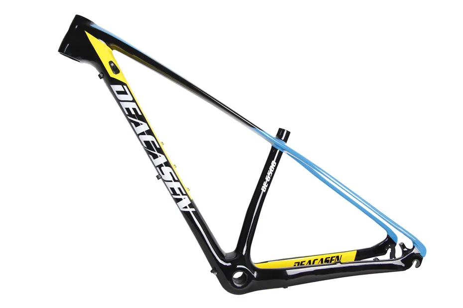 black yellow blue DEACASEN рама карбоновая для горного велосипеда 29er китайская карбоновая mtb велосипедная Рама T1000 карбоновая рама 29 er карбоновая рама - Цвет: black yellow blue