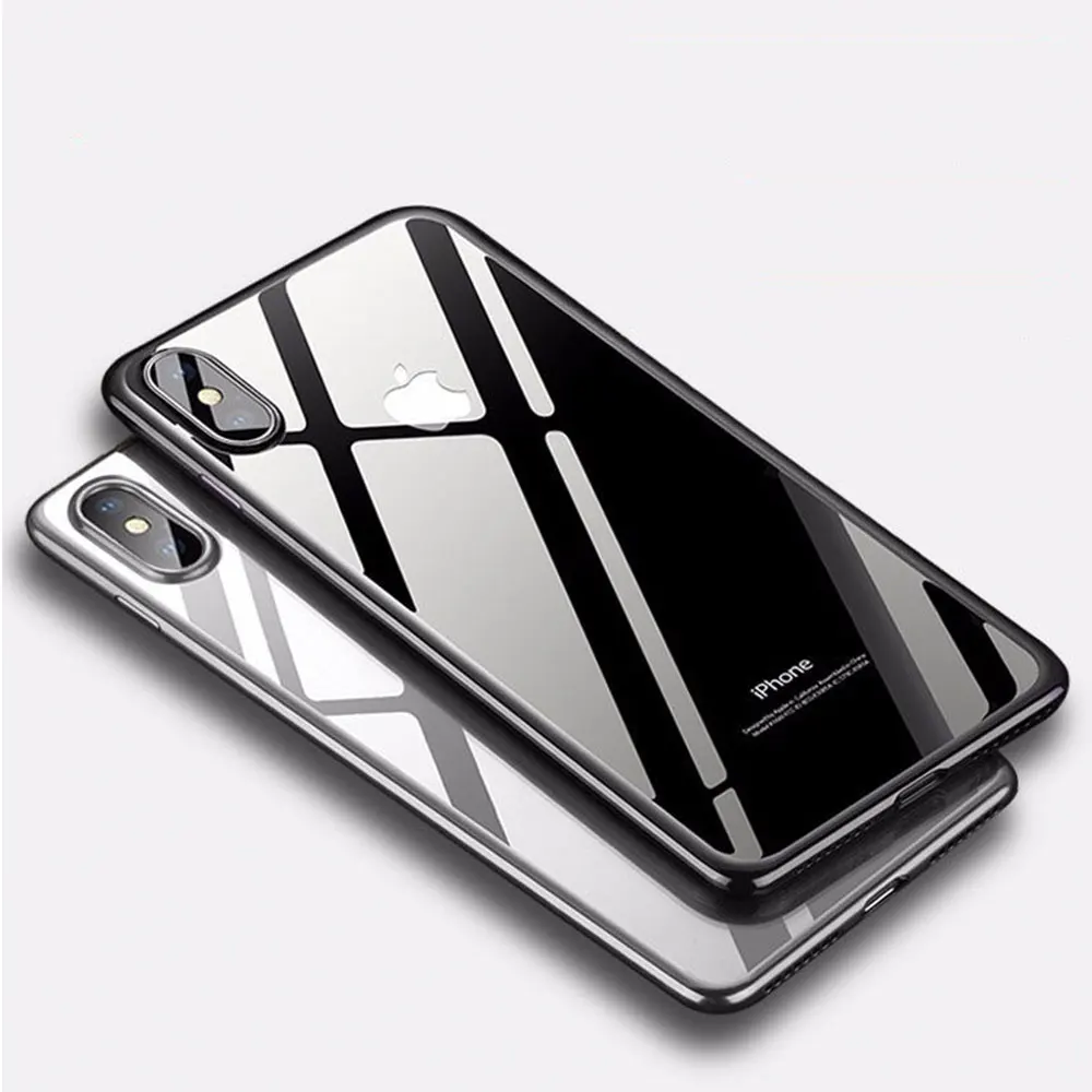 Ультратонкий Мягкий Прозрачный чехол из ТПУ для телефона iPhone X 7 8 7plus 8plus 6 6s plus