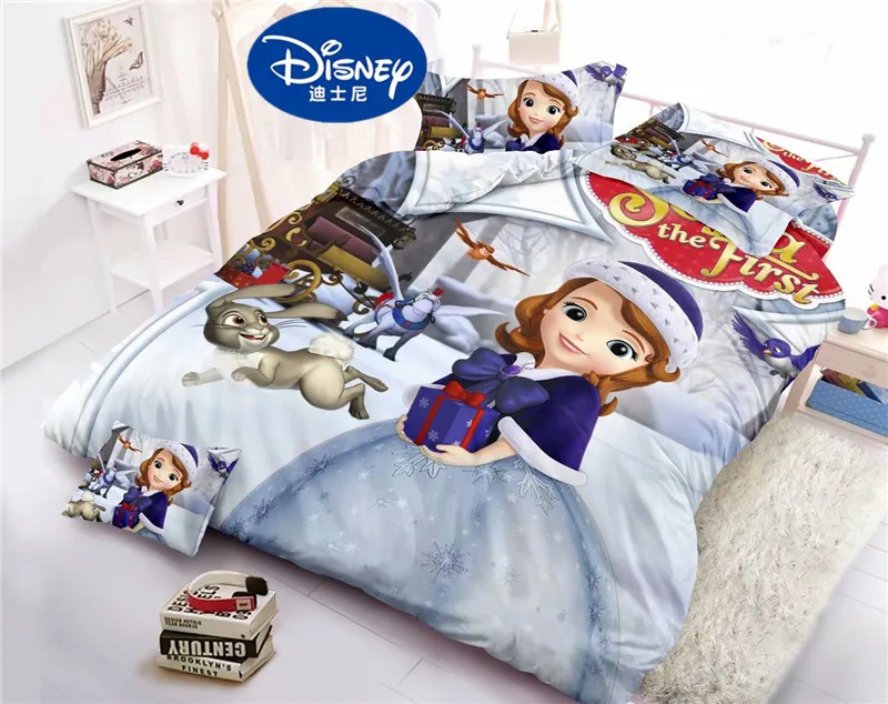 Комплект постельного белья для маленьких принцесс Disney пододеяльник простыня