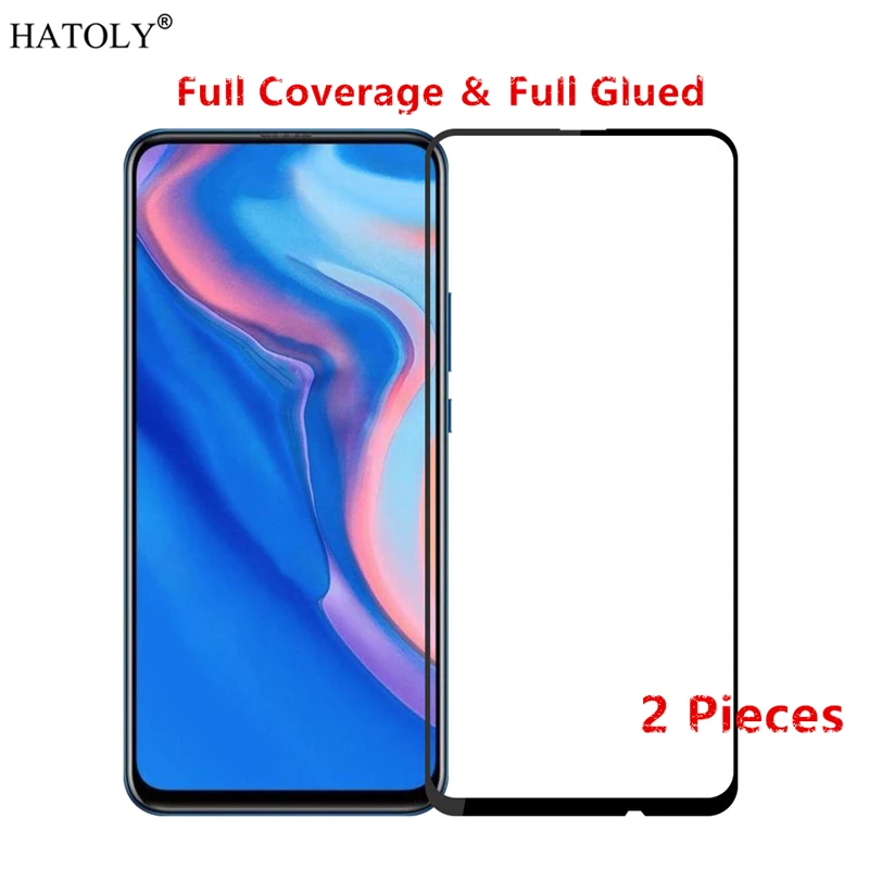Закаленное стекло для Huawei P Smart Z 2 шт. стеклянная пленка полная проклейка экрана