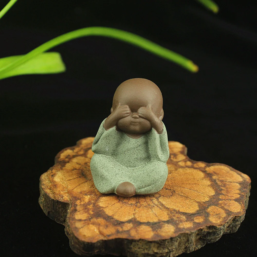 Мини статуя Будды статуэтка монах мандала керамические поделки декоративные