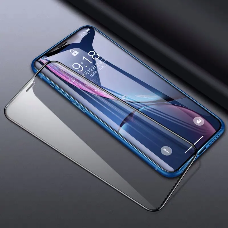 6D полное покрытие защитное стекло для Iphone Xs Max Xr X 9 H Закаленное протектор экрана 6