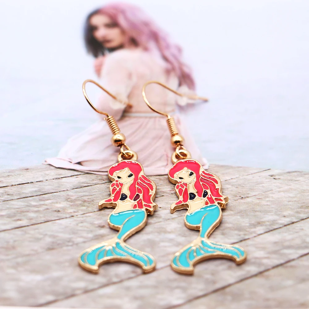 Новые модные серьги в Корейском стиле виде Русалочки | Украшения и аксессуары