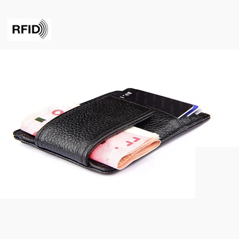 10 шт./лот RFID Блокировка Модные мужские кожаные карты кассовый чековый держатель