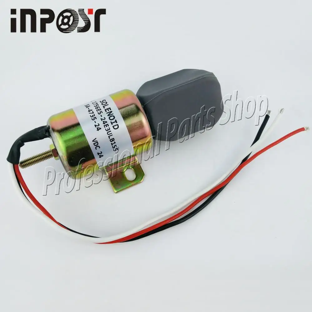 

NEW Fuel Shut Off Solenoid SA-4735-24 24V 1756ES-24E3ULB1S5 For Hyundai R200-5 R200-5E Mitsubishi