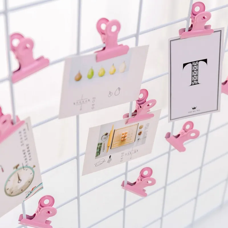 1 шт. розовый металлический круглый зажим для хвоста Офисная папка заметок