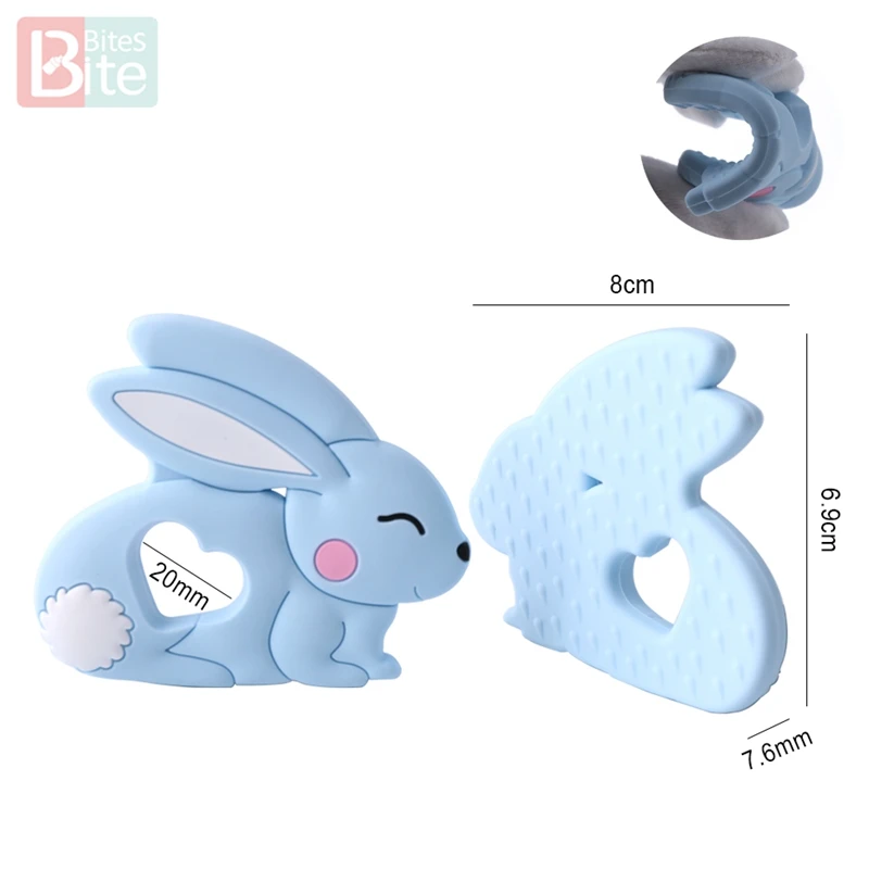 Bite Bites 1pc Silicone Teether Unicorn Food Grade Silicone Rodent Baby Chews Tiny Rod Baby Goods BPA Free Cartoon Baby Teether
