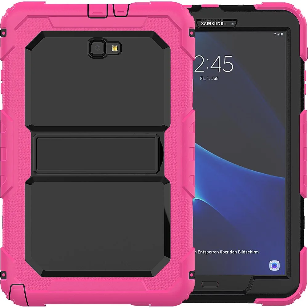 4 Чехол для samsung Galaxy Tab A A6 10,1 T580 T585 SM-T585 T580N сверхпрочный ударопрочный детский чехол-подставка с плечевым ремнем - Цвет: 4