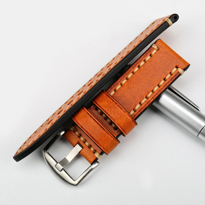 Genuine Leather Strap For Amazfit Samsung Active 2 44mm Gear S3 Bracelet Huawei GT2 Galaxy Watch 4 Classic 3 Watch Accessories