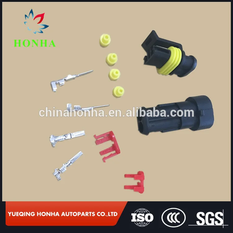 500 шт./лот DJ7021-1.5-11/21 282080-1 Tyco 2 Pin Superseal жгут проводов мужские и женские герметичные