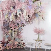 3pcs 97cm wedding artificial plant branch home party decoration diy tree accessories plastic fake flowers wedding arch flower