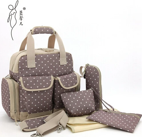 5 шт./компл. сумки для подгузников в горошек брендовая большая сумка