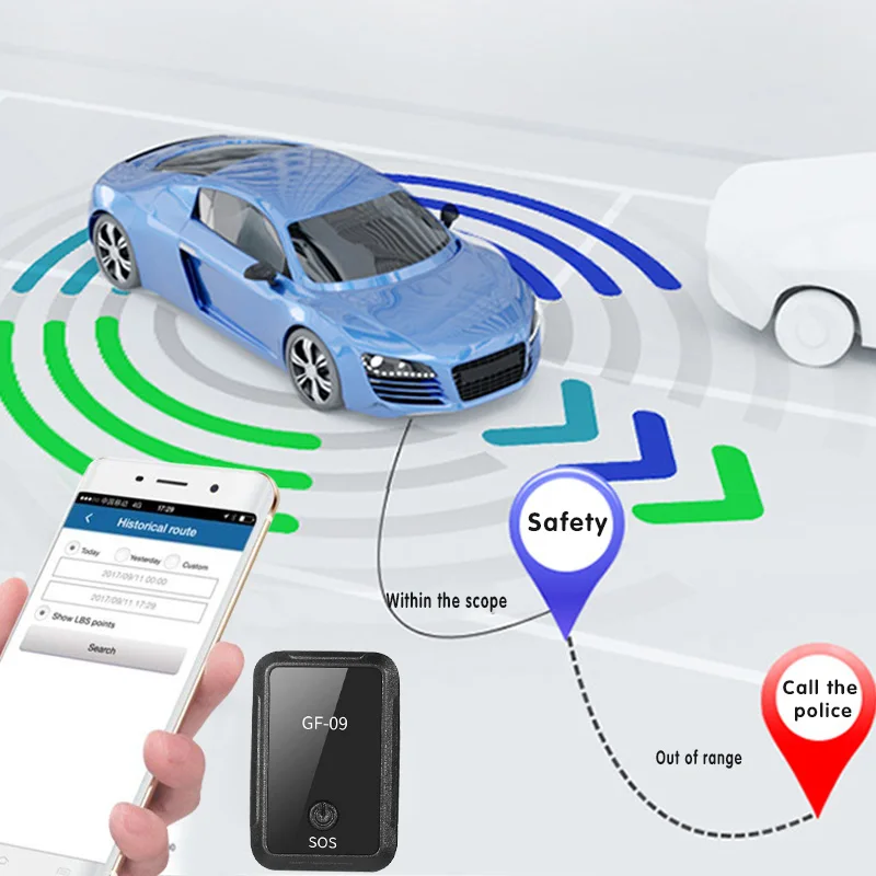 Новый GF 09 мини GPS трекер автомобиля отслеживание устройства защиты от угона