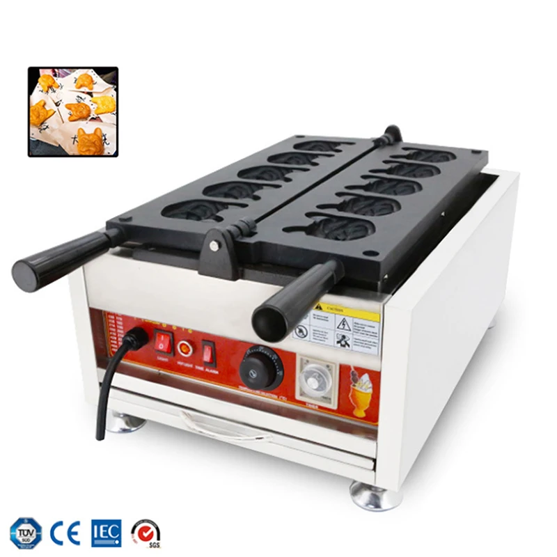 

110v/220v Dog head-shape cookie machine baking machine snack equipment machinery donut machine waffle maker 3200W NP-203 HOT