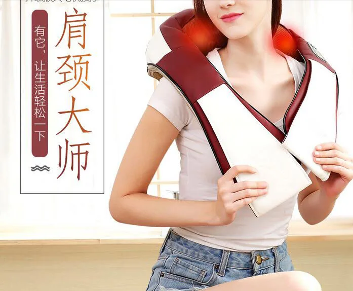 Shoulder Kneading Constant Temp Heating Neck Vibrating Massager Belt Massage Device Car Home Use Therapy Care Electronic