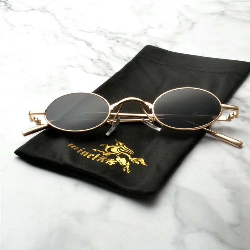 Овальные Солнцезащитные очки MINCL для мужчин и женщин маленькие винтажные круглые