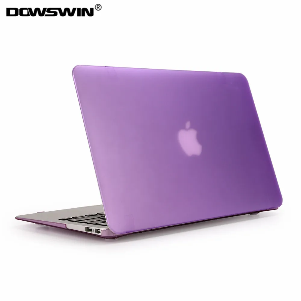 Фиолетовый Матовый Прозрачный чехол для Macbook Air 13 Pro retina 11 12 13 15 Touch Bar, новинка, чехол для Macbook, ноутбука, ноутбука - Цвет: Фиолетовый