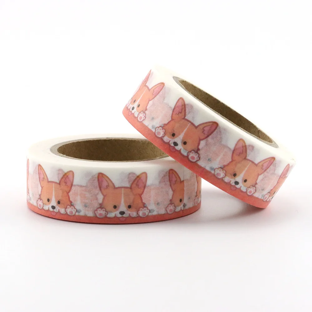 

1X DIY Japanese Paper pink rabbit Washi Tape Paper Masking Tapes Adhesive Tapes Stickers Decorative Stationery Tape 1.5cm*10m