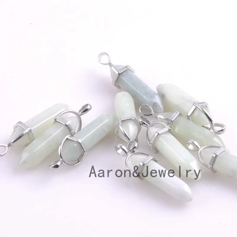 Moonstone pedra da lua кулоны из цилиндрического Кварца ожерелья с лечебными точками