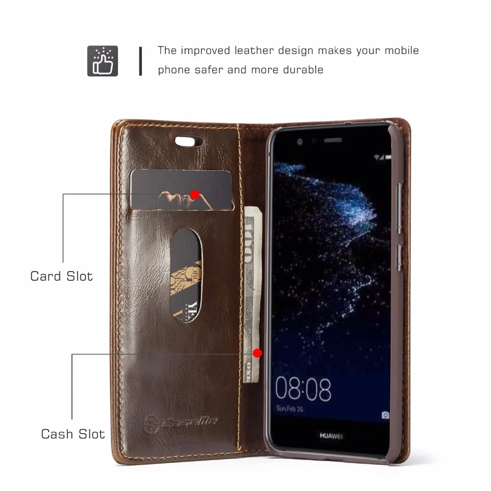 CASEME для huawei P10/P10 Lite Нефть Воск Crazy Horse Бумажник кожаный чехол P10 | Мобильные