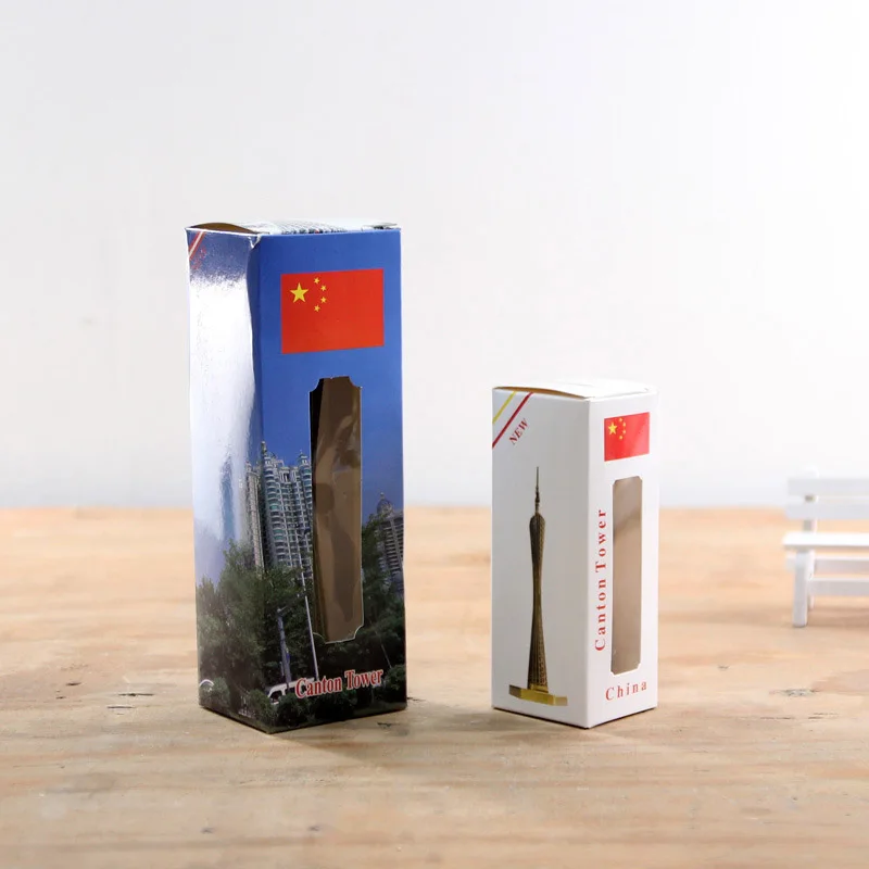 Китайский известный Гуанчжоу башня Статуэтка Feng Shui декоративная модель здания