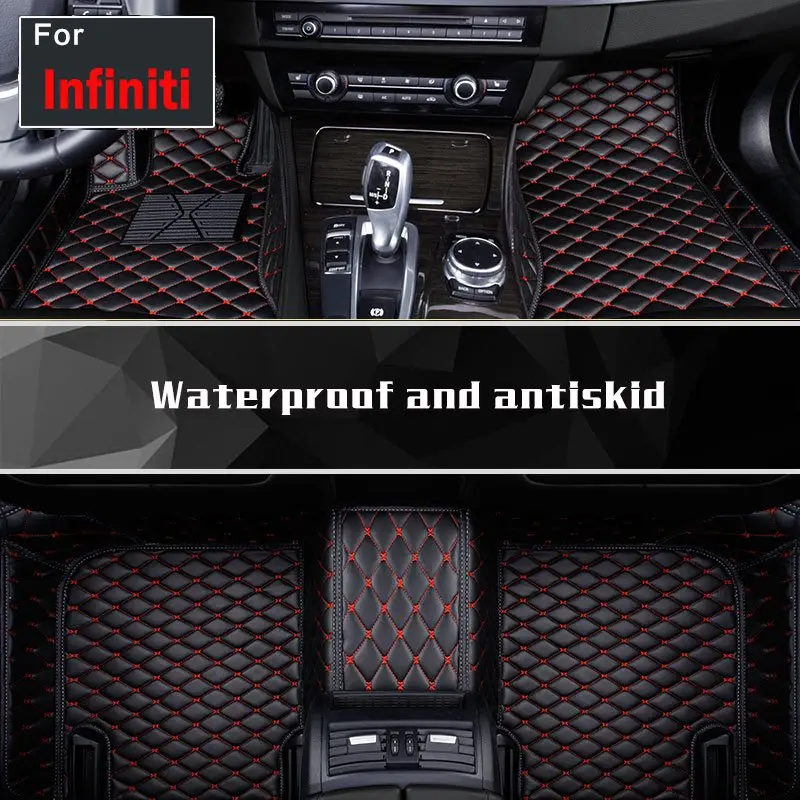 Авто Коврики комплект автомобиля MPV Ковры слева за рулем Infiniti QX50 q50l FX EX JX G M QX56 QX80