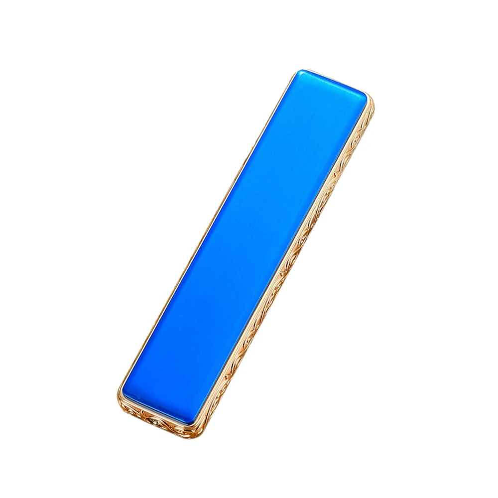 ZHGZ13856 НОВАЯ тонкая Usb зарядка металлическая зажигалка электронные зажигалки маленькая перезаряжаемая электрическая зажигалка ветрозащитный подарок для мужчин - Цвет: ZHGZ13856