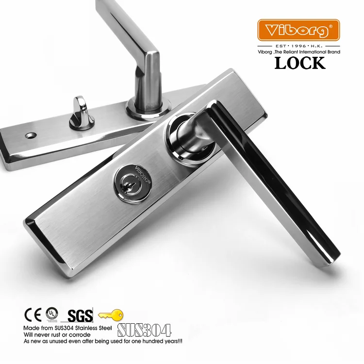 VIBORG Deluxe 304 из нержавеющей стали с ключом безопасности уединение спальни гостиной вход врезной замок для двери рычаг замок набор