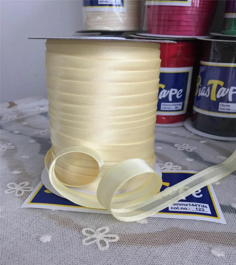 5/"(15 мм) X25Yards/карта атласная косая лента, AW бренд ручной работы для пошив одежды «сделай сам» и обрезки