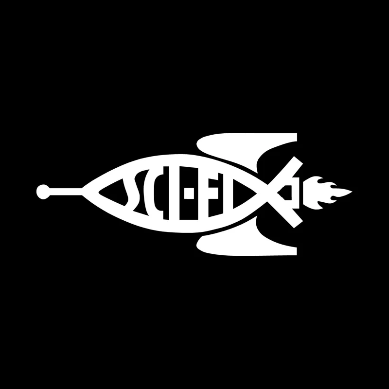 

12.3cm*4.8cm Scifi Fish Cartoon Decor Car Sticker Car Styling Vinyl Decal S4-0319