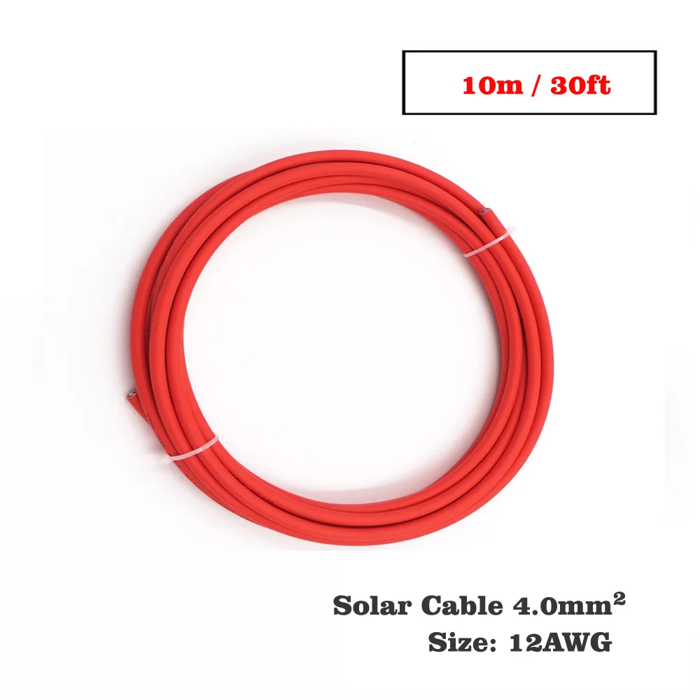 10 м 30ft x 12AWG 4mm2 красный цвет положительный провод ПВХ изолированные