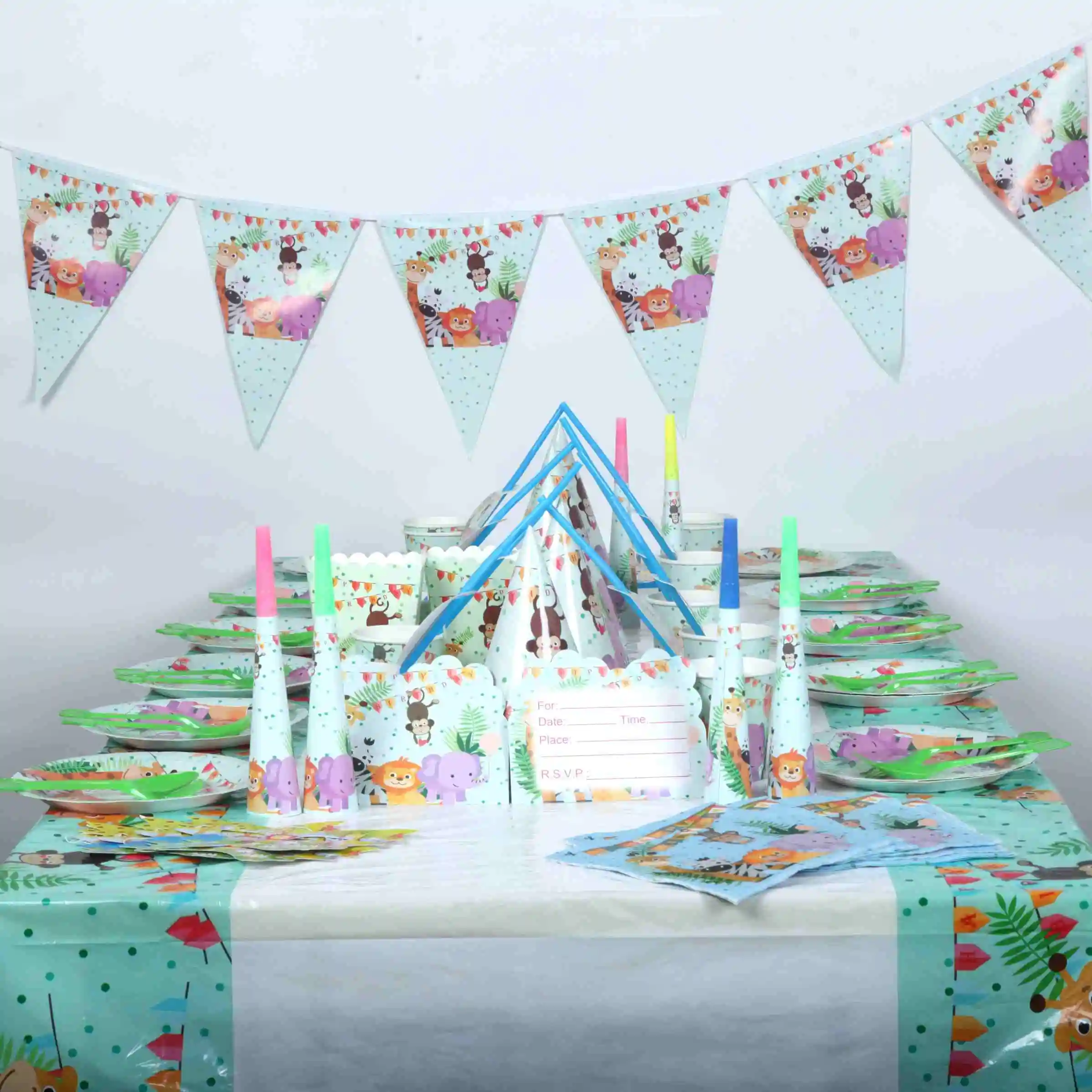 

Салфетки для вечевечерние, декоративные, с изображением животных в джунглях, 140, чашки, ребенок, душ шт.