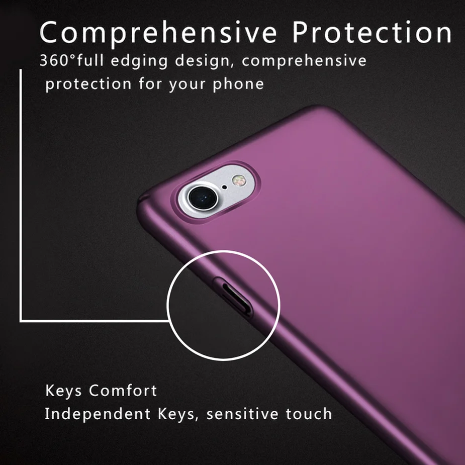 Чехол для Apple iPhone 8 7 6 5 i8 i7 i6 i5 Ультратонкий Жесткий чехол накладка из